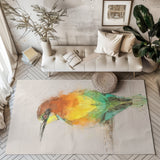 Vibrant Hunter: European Bee-Eater Portrait Rug