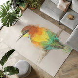 Vibrant Hunter: European Bee-Eater Portrait Rug