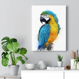 Tropical Vibrance: Blue and Yellow Macaw Canvas Wall Art 2