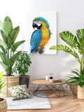 Tropical Vibrance: Blue and Yellow Macaw Canvas Wall Art 2