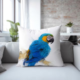 Blue and Yellow Macaw Elegance Pillow III