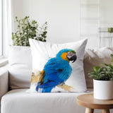 Blue and Yellow Macaw Elegance Pillow III