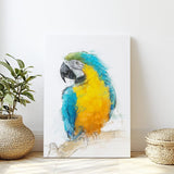 lue & Yellow Macaw – Tropical Bird Wall Art