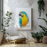 lue & Yellow Macaw – Tropical Bird Wall Art