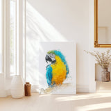 lue & Yellow Macaw – Tropical Bird Wall Art