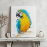 lue & Yellow Macaw – Tropical Bird Wall Art