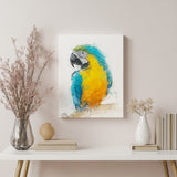 lue & Yellow Macaw – Tropical Bird Wall Art