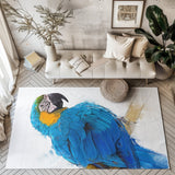 Blue and Yellow Perfection: Macaw Design Rug