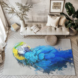 Macaw Beauty: Colorful Area Rug