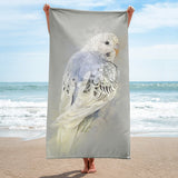 Budgie Portrait Beach Towel