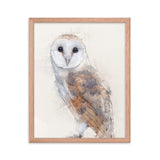 Wings of Wisdom Barn Owl Framed Print