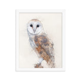 Wings of Wisdom Barn Owl Framed Print