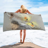 Cockatiel Beach Towel