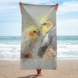 Cockatiel Beach Towel