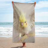 Cockatiel Sunflower Beach Towel IV