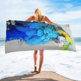 Blue and Yellow Macaw Beach Towel III