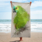 Amazon Parrot Beach Towel