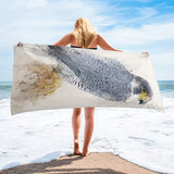 Peregrine Falcon Beach Towel