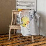 Cockatiel Sunflower Beach Towel