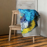 Blue and Yellow Macaw Beach Towel III